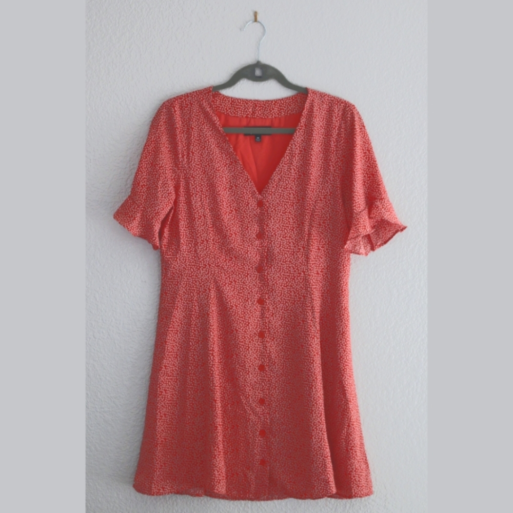Lulu's Pink Print Button-Up Sundress.